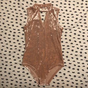 Rose Velvet Bodysuit